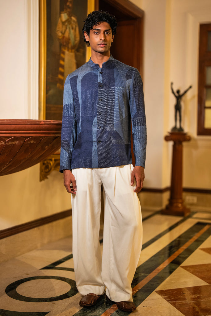 ABSTRACT EMBROIDERED SHIRT dash and dot