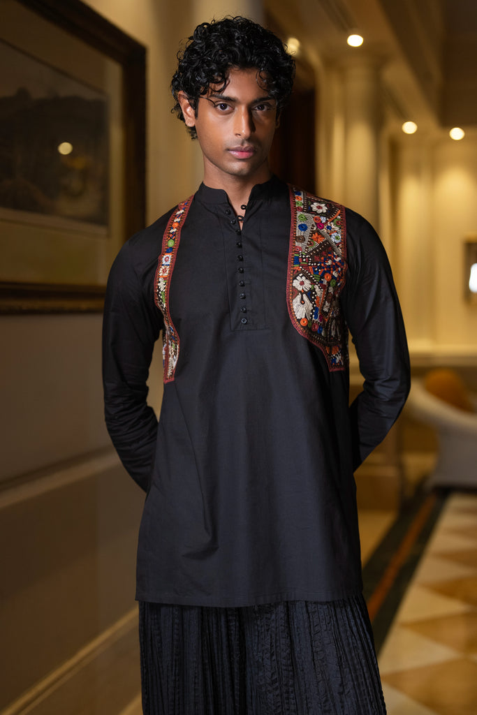 HARNESS KURTA-SHIRT & CRUSHED CRINKLED PANT dash and dot