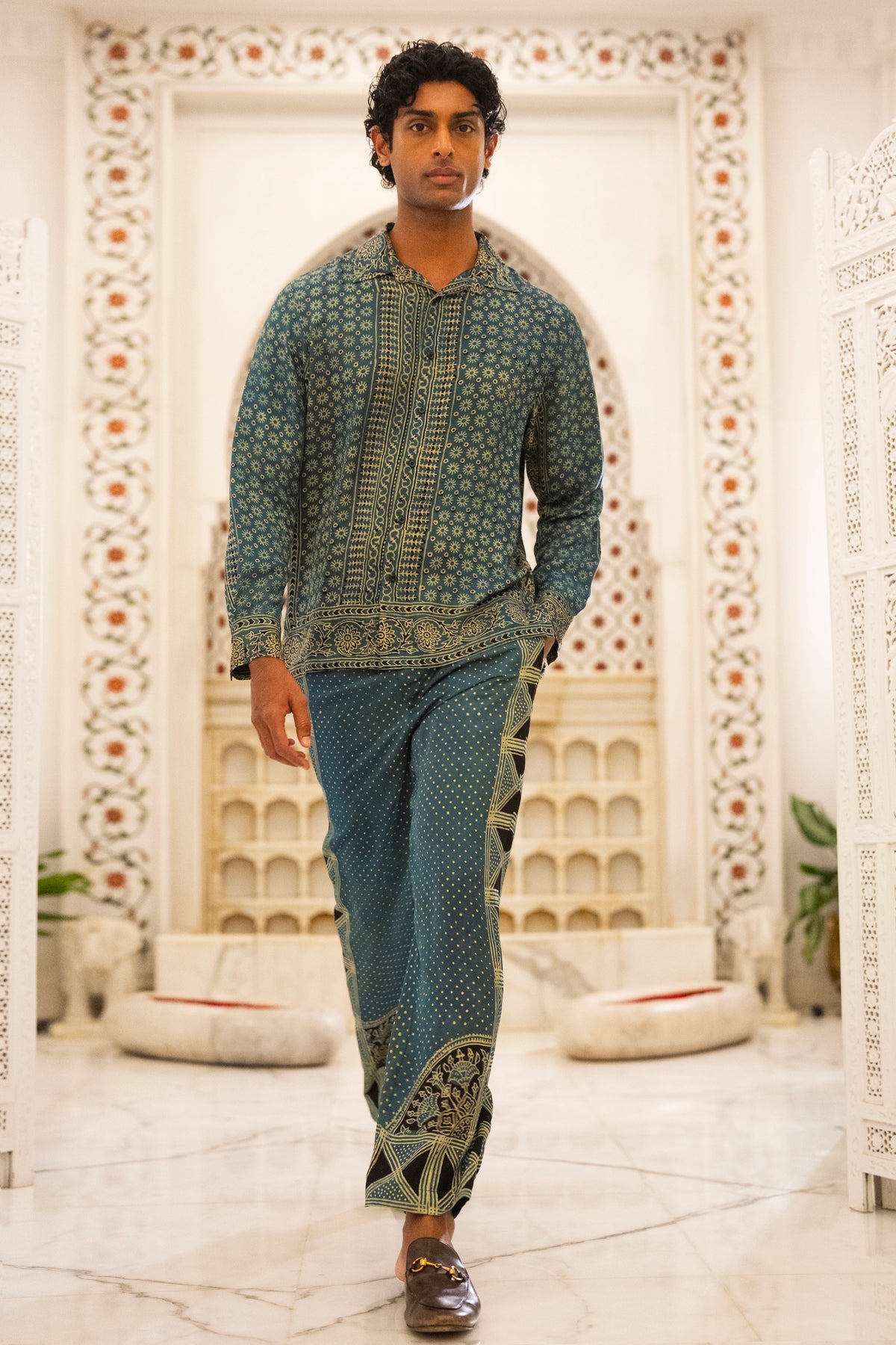 AJRAKH PRINT SHIRT & PANT SET