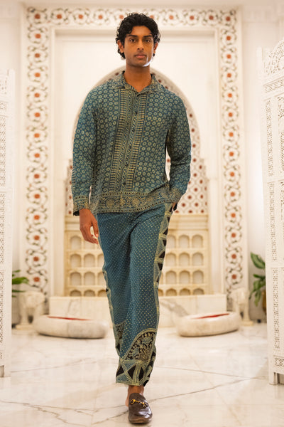 AJRAKH PRINT SHIRT & PANT SET