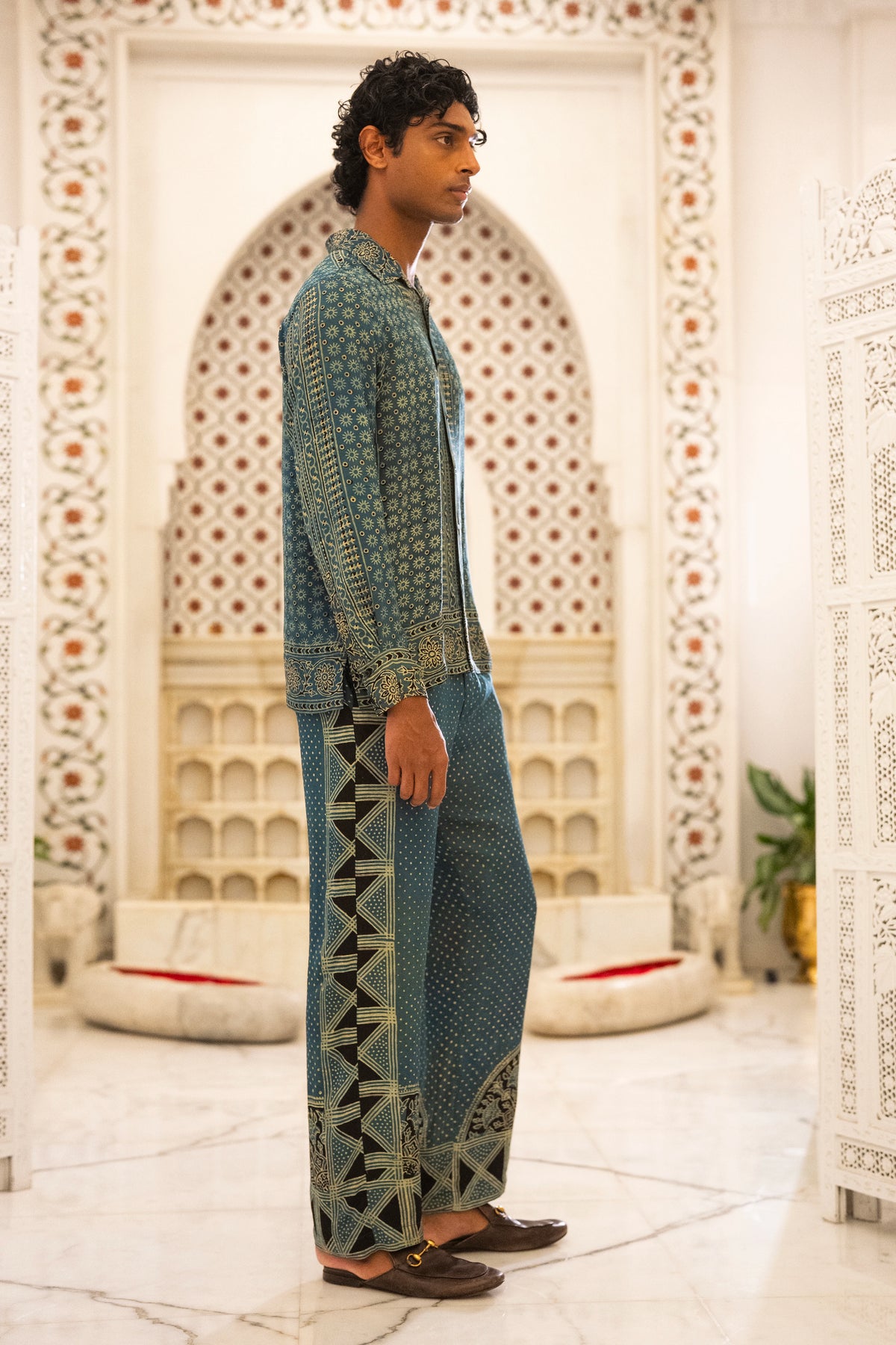 AJRAKH PRINT SHIRT & PANT SET