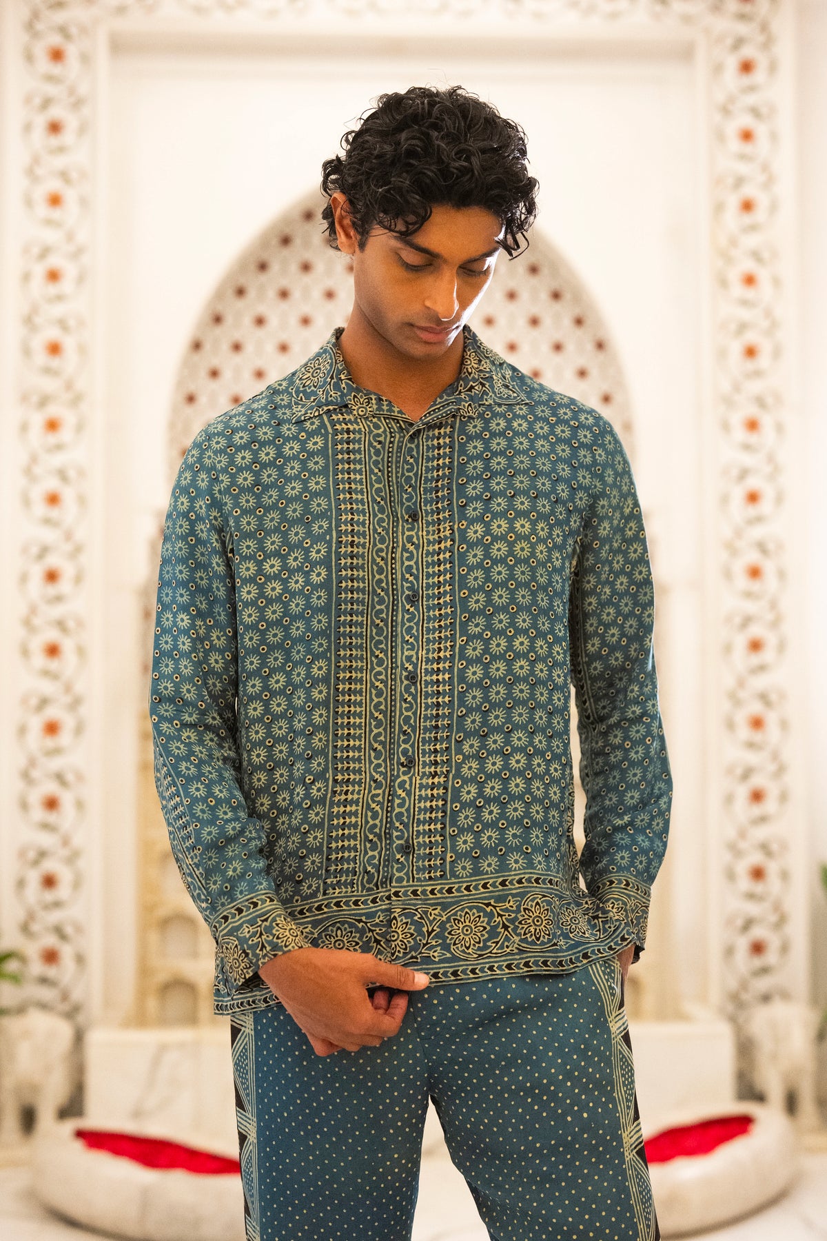 AJRAKH PRINT SHIRT & PANT SET