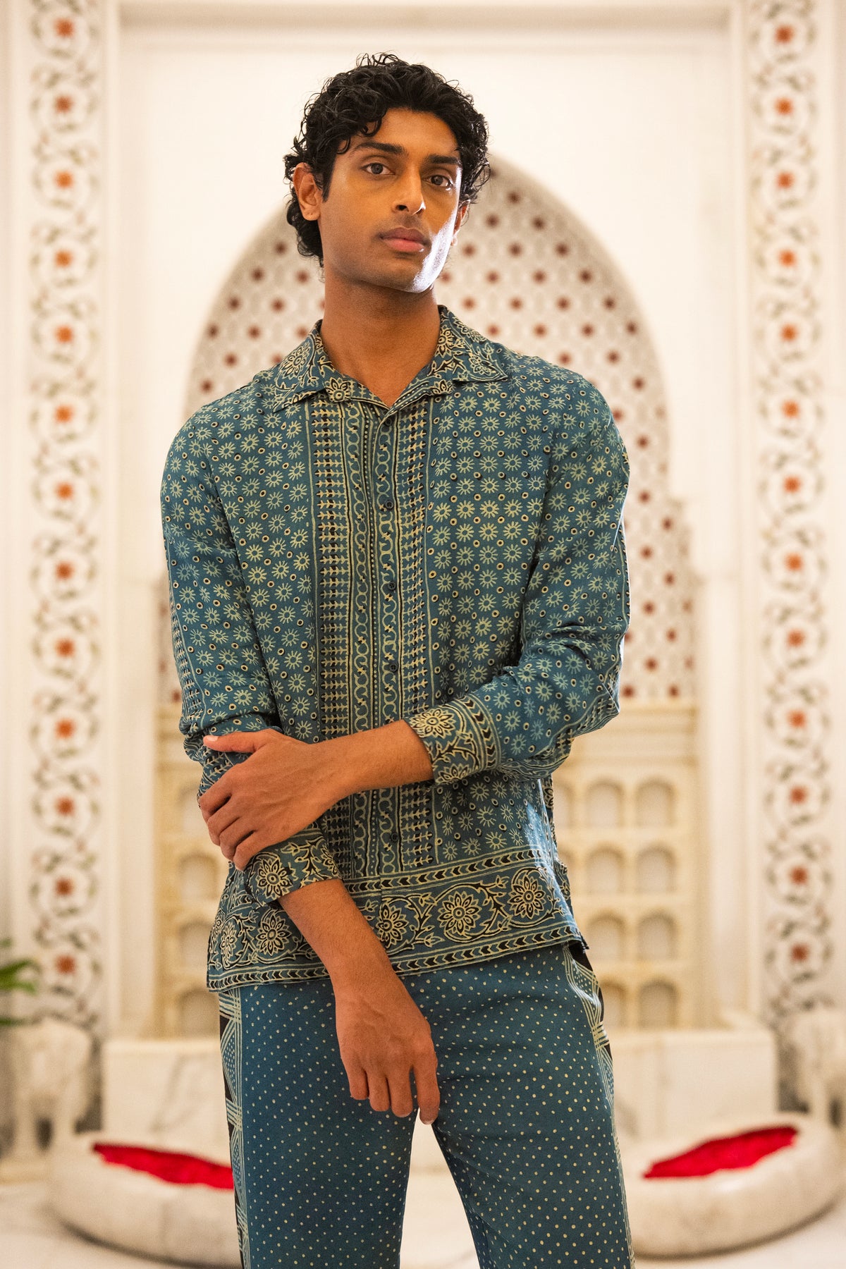 AJRAKH PRINT SHIRT & PANT SET
