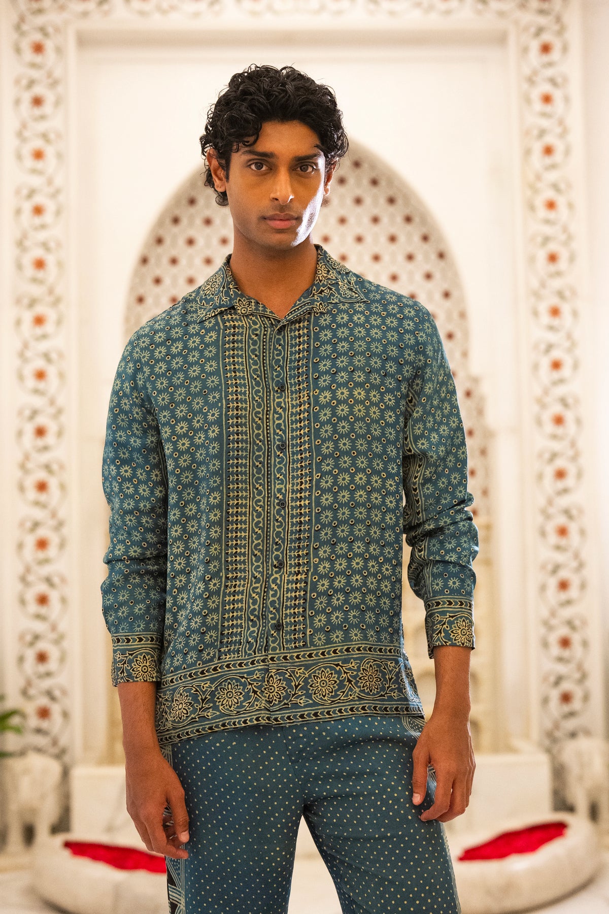 AJRAKH PRINT SHIRT & PANT SET