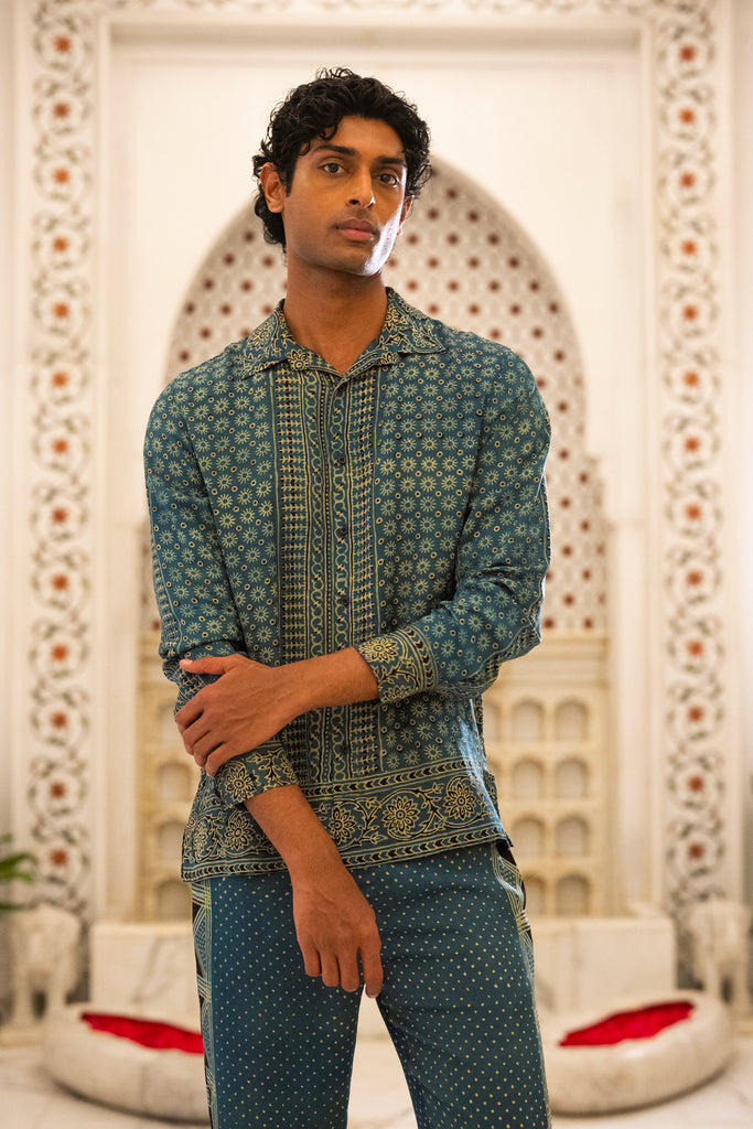 AJRAKH PRINT SHIRT dash and dot
