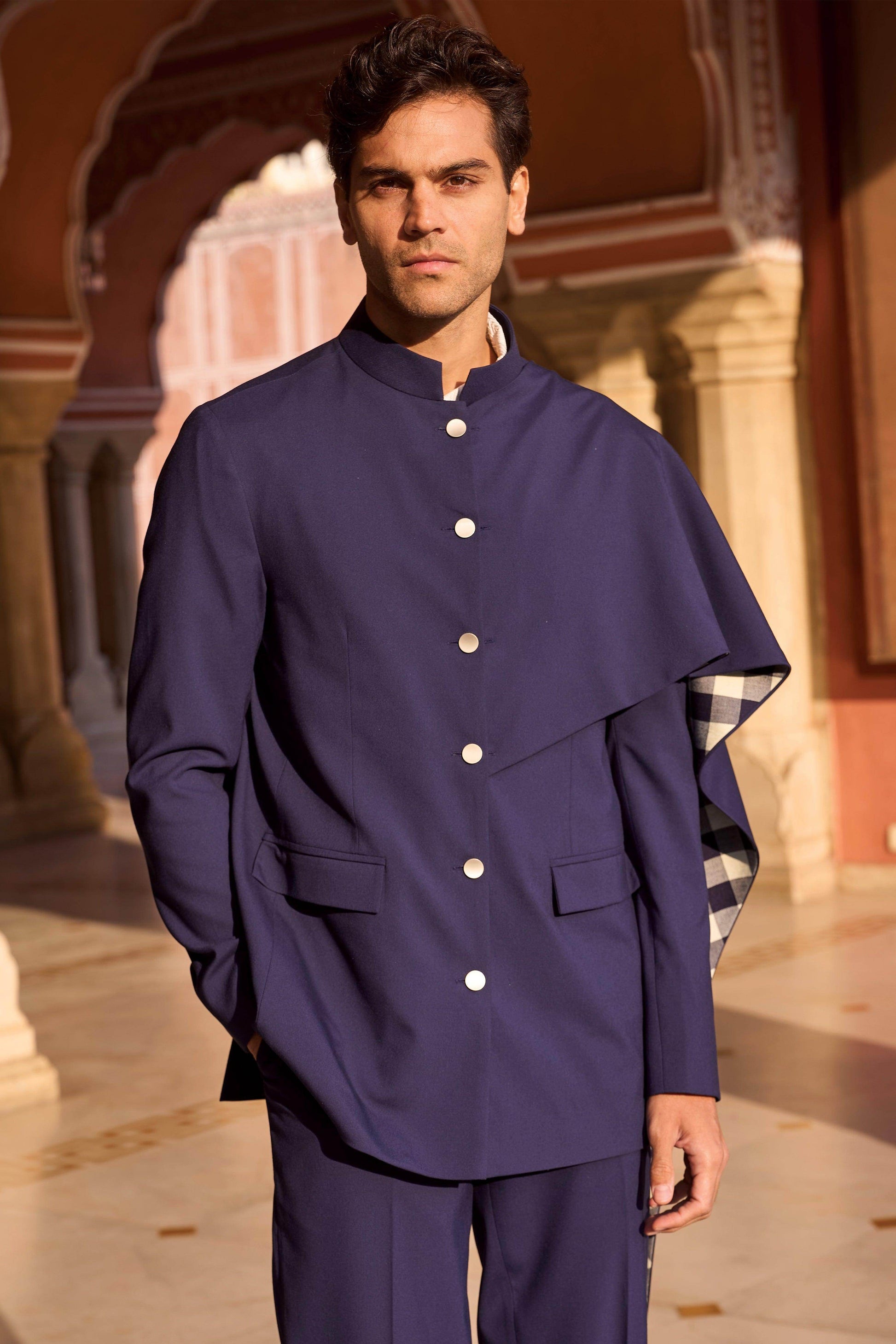 DRAPED PANEL BLAZER - dash and dot