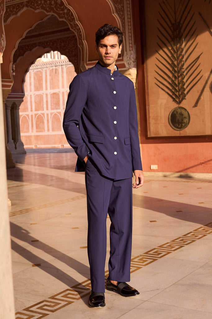 STRAIGHT NAVY PANT - dash and dot dash and dot