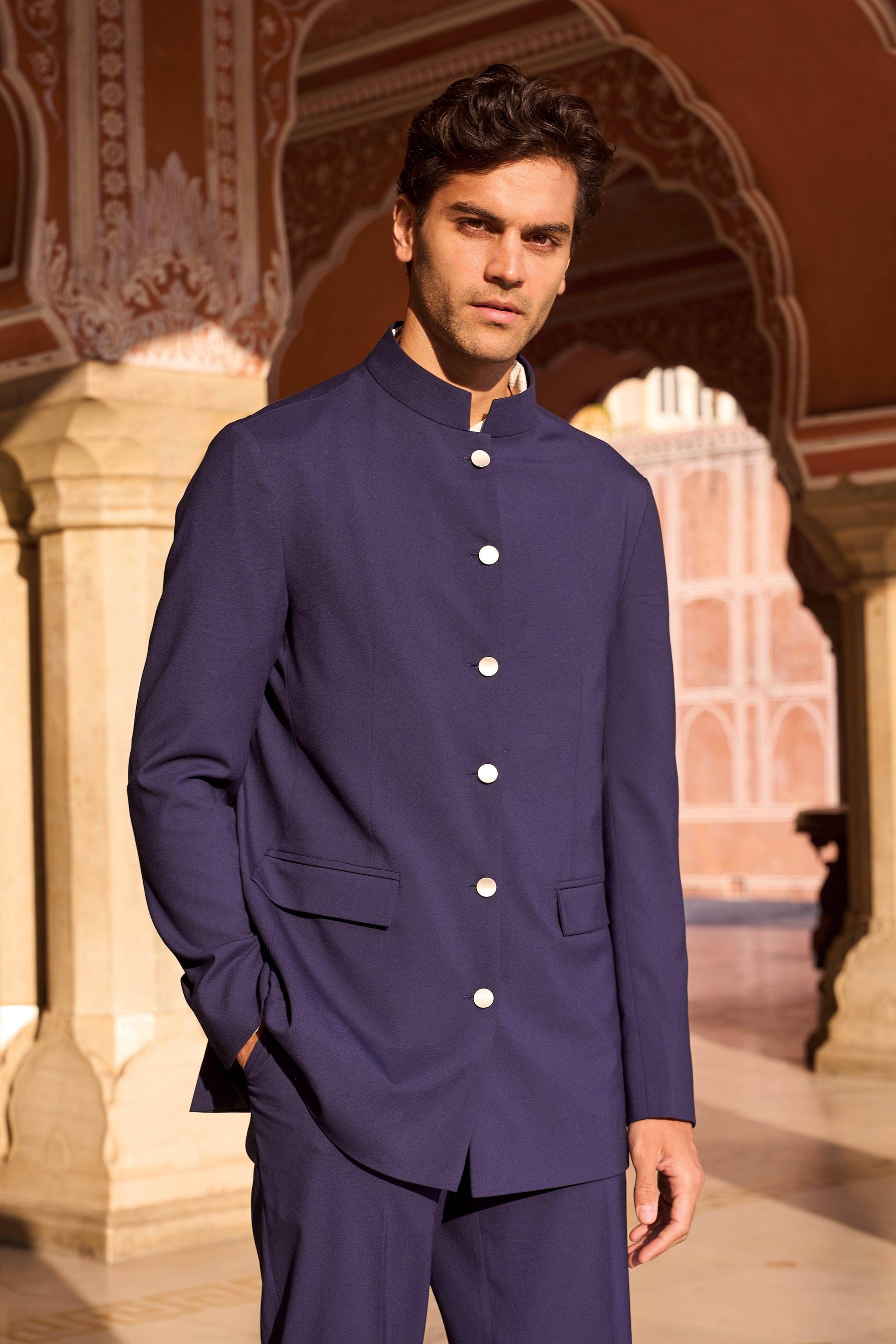 DRAPED PANEL BLAZER - dash and dot