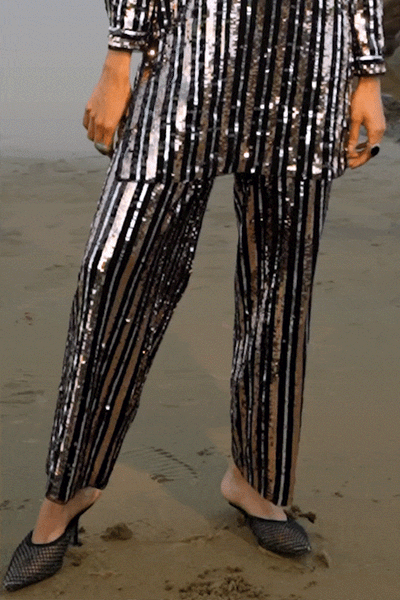 SEQUIN STRIPE PANT - dash and dot