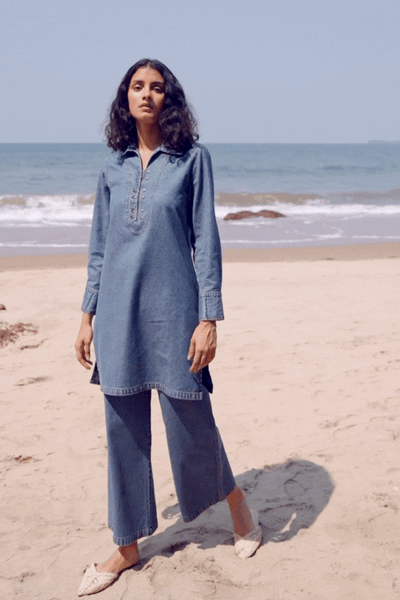 WASHED DENIM SET - dash and dot