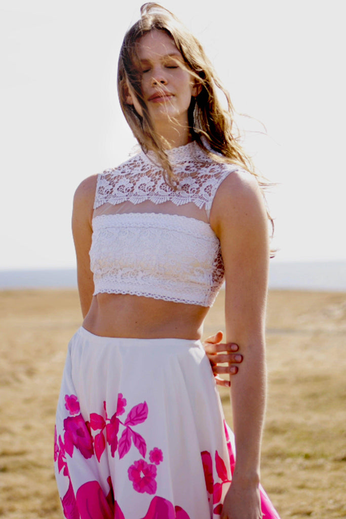 LACE CROP TOP - dash and dot dash and dot