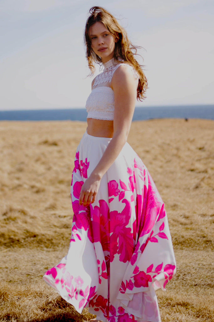 FLORAL MAXI SKIRT - dash and dot dash and dot