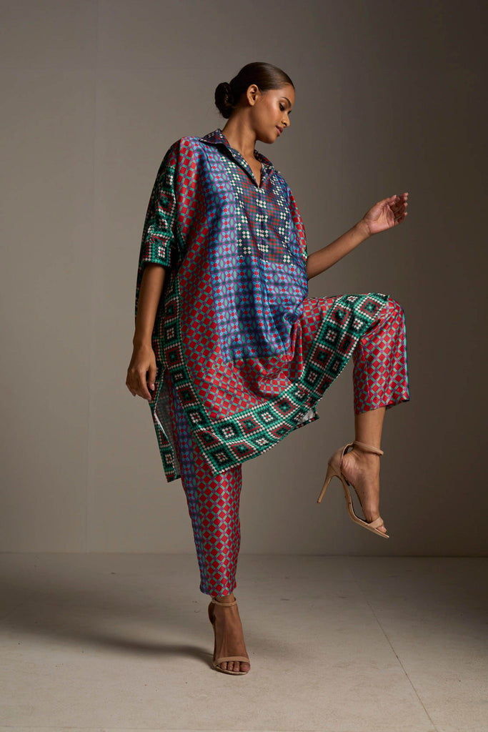 TILE PRINTED PANT - dash and dot dash and dot