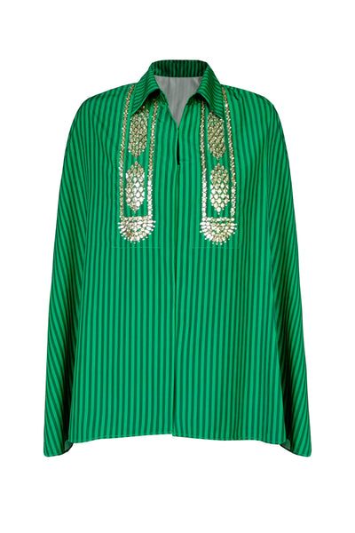 GOTA EMBROIDERED CAPE TOP - dash and dot