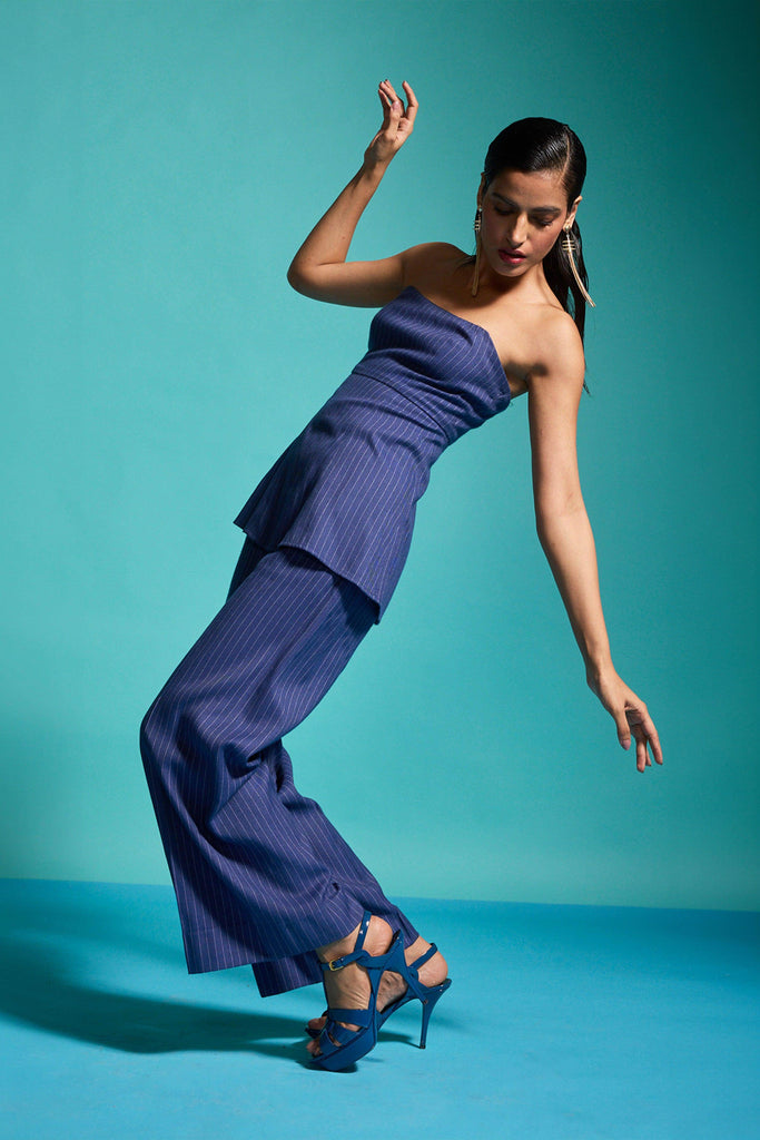 PINSTRIPE CORSET TOP - dash and dot dash and dot