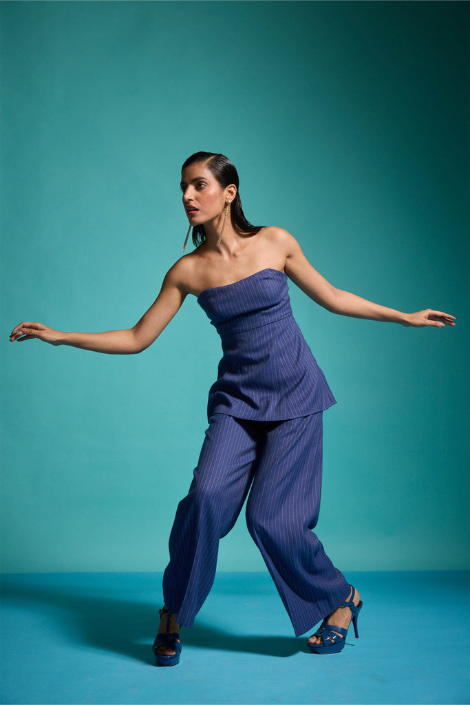 PINSTRIPE CORSET TOP - dash and dot dash and dot