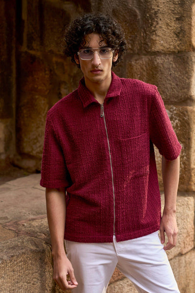 TEXTURED KNIT HALF SLEEVE - dash and dot