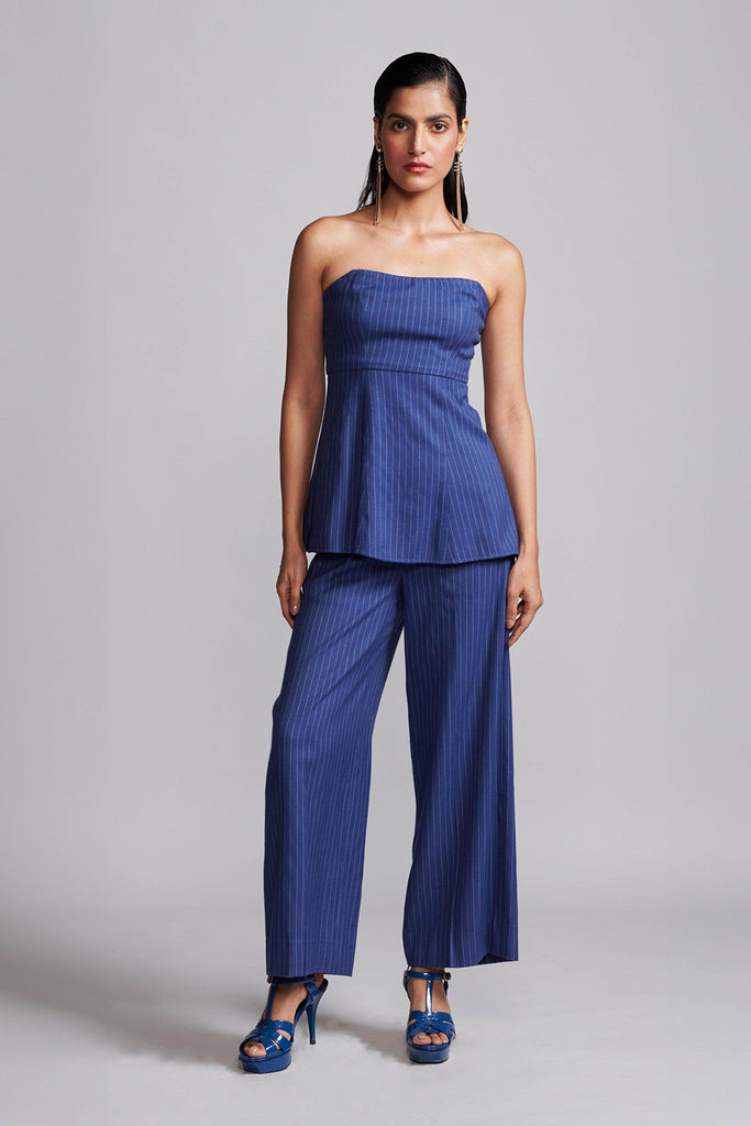 PINSTRIPE CORSET TOP - dash and dot dash and dot