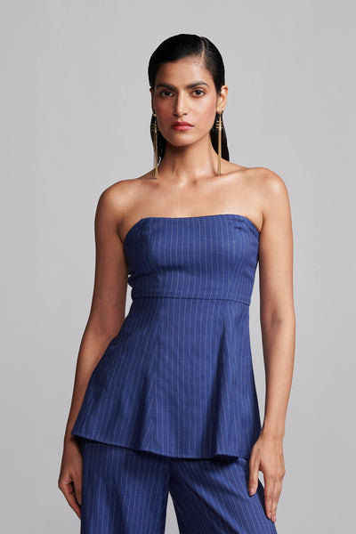 PINSTRIPE CORSET TOP - dash and dot