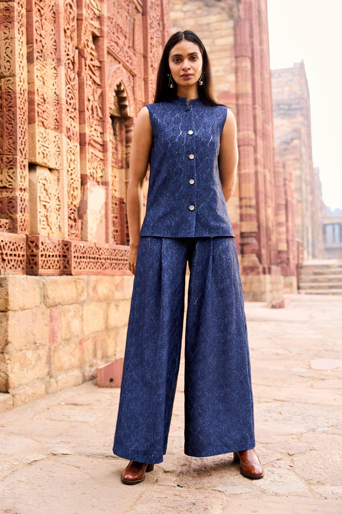 DENIM LACE WAISTCOAT AND PANT SET - dash and dot dash and dot