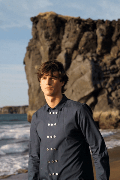 STACKED BUTTON SHIRT - dash and dot