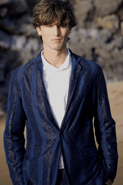 BLUE LACE BLAZER - dash and dot