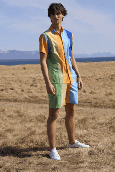 WATERCOLOUR SWIM SHORTS SET - dash and dot