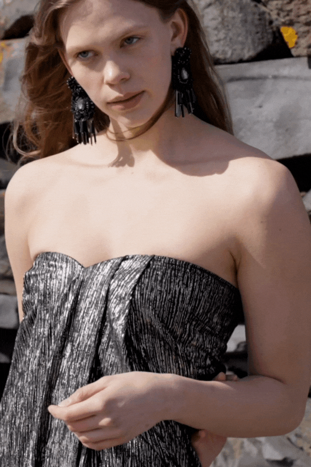 FOIL TUBE DRESS - dash and dot