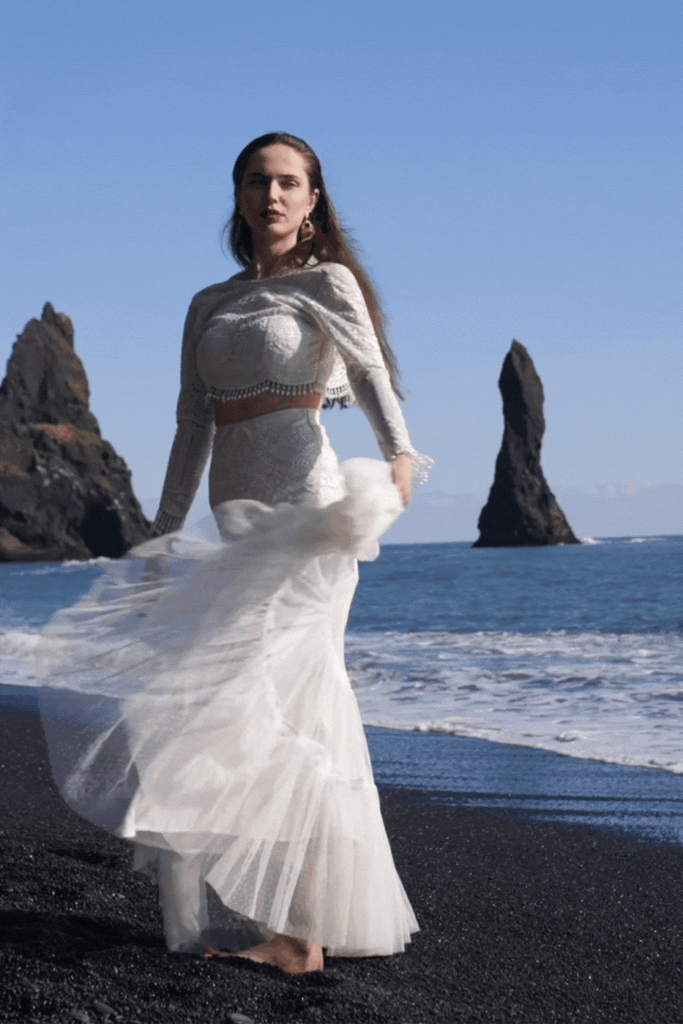 EMBROIDERED PEARL FRINGED TOP - dash and dot dash and dot