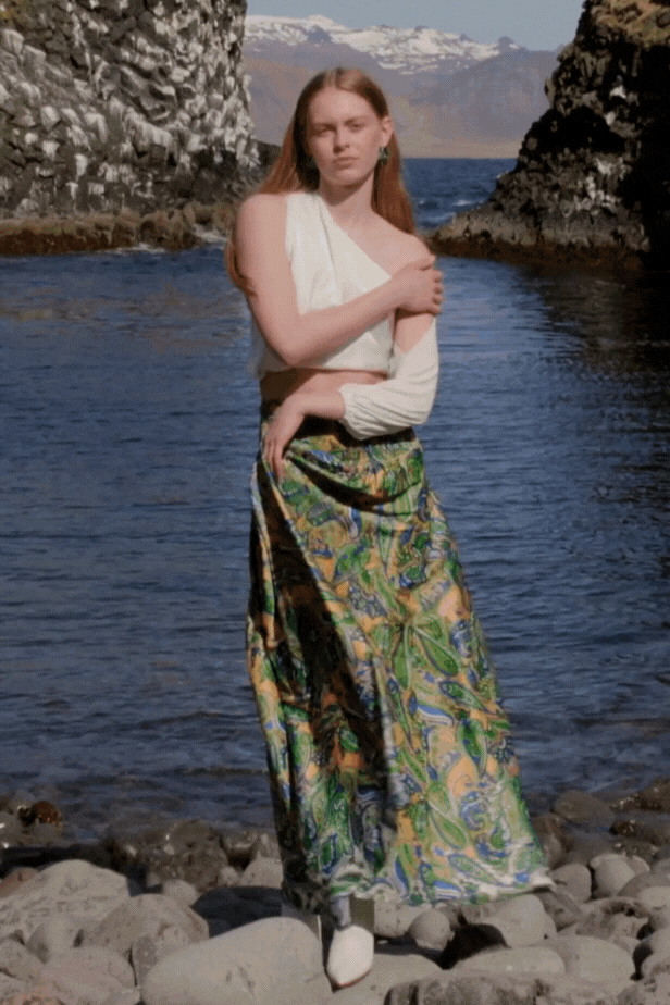 FIT & FLAIR PAISLEY SKIRT - dash and dot dash and dot