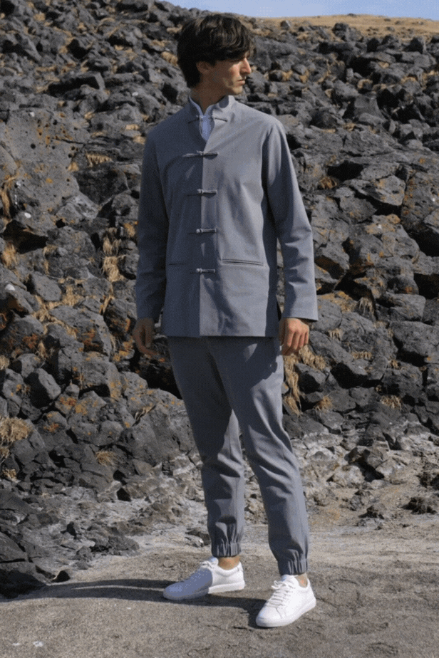 KNOTTED BUTTON SUIT - dash and dot