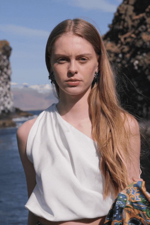 IVORY DRAPED SLEEVE TOP - dash and dot dash and dot