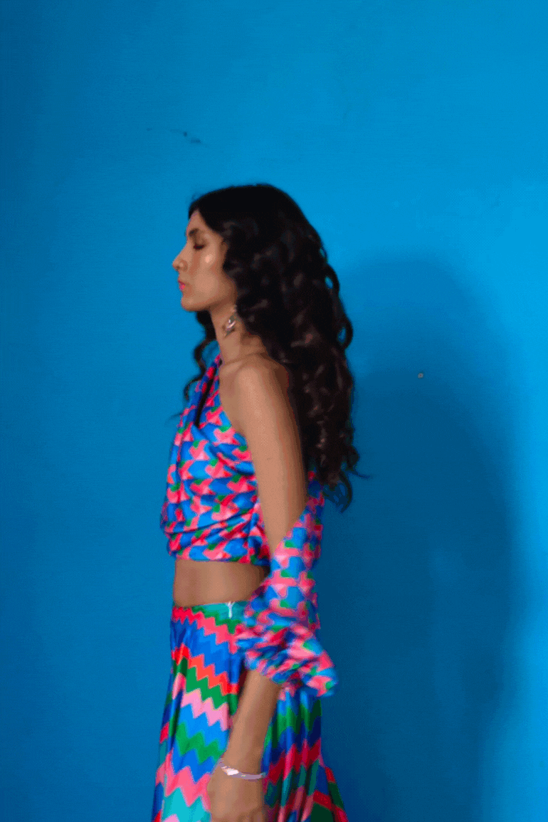 CHEVRON MAXI SKIRT - dash and dot