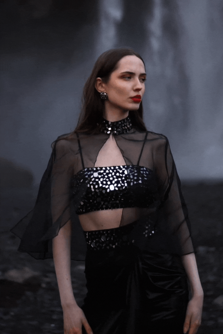 MIRROR EMBROIDERED BANDEAU BRALETTE - dash and dot