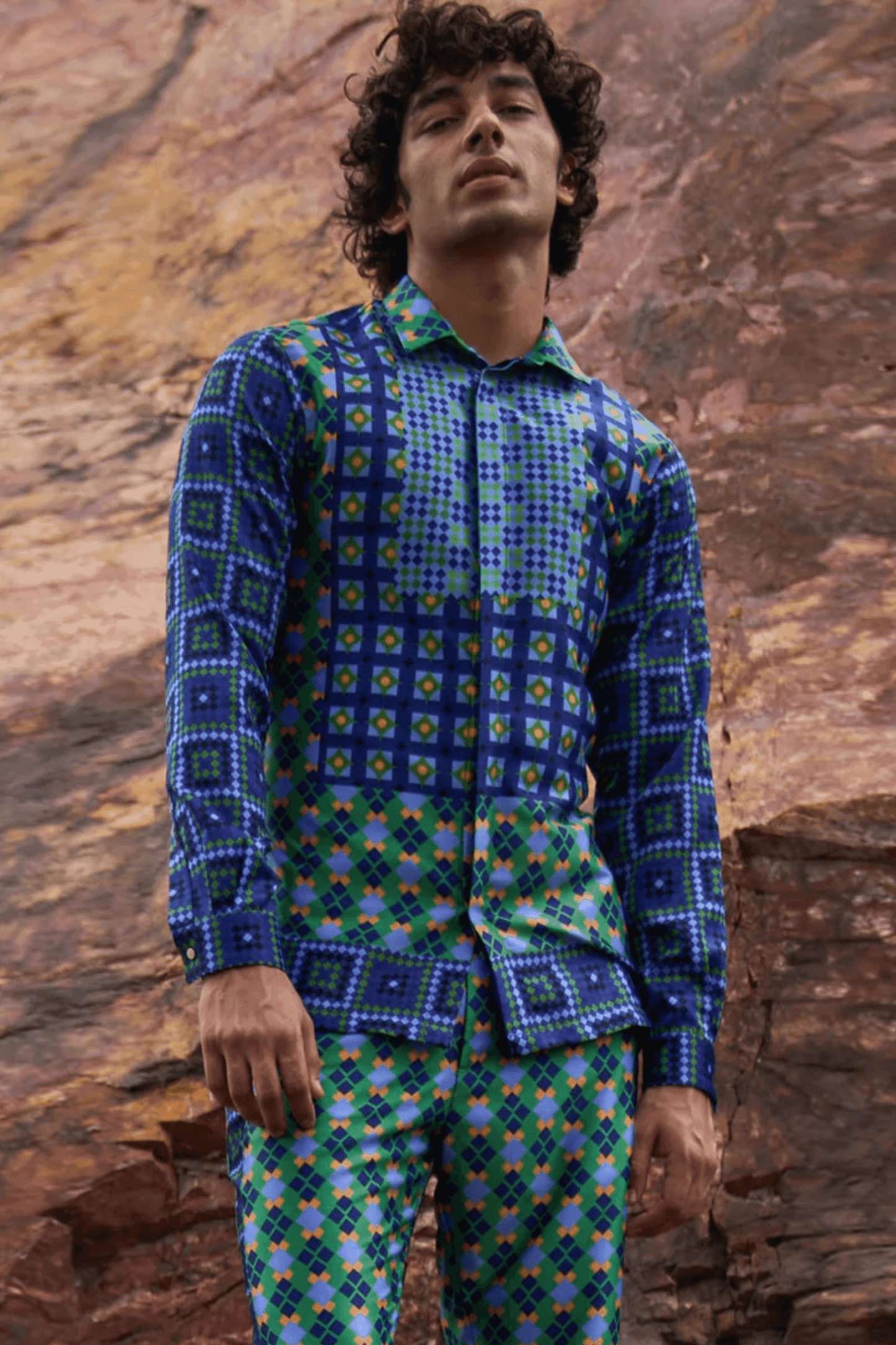 TILE PRINT PANT - dash and dot