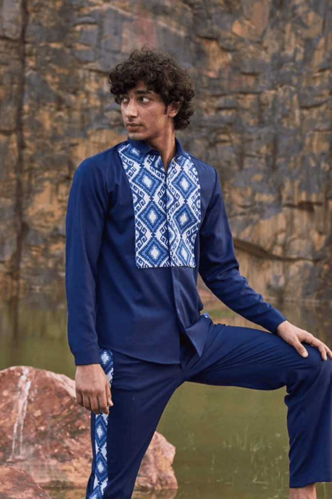 JACQUARD BIB SHIRT - dash and dot dash and dot