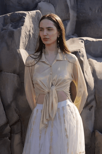 CHAMPAGNE GOLD SHIRT - dash and dot