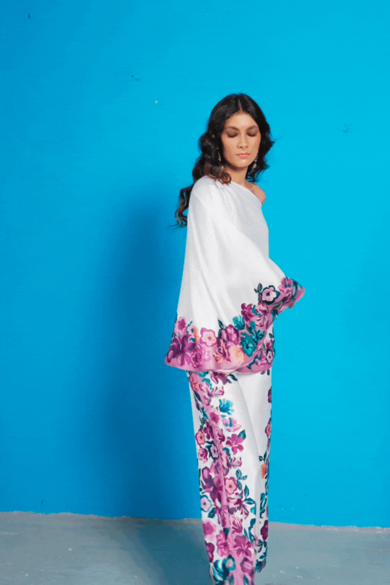 FLORAL BORDER PANT - dash and dot