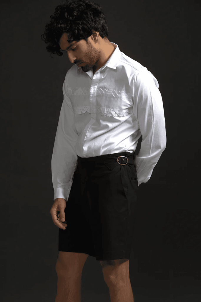 KNIFE PLEAT SHIRT - dash and dot dash and dot