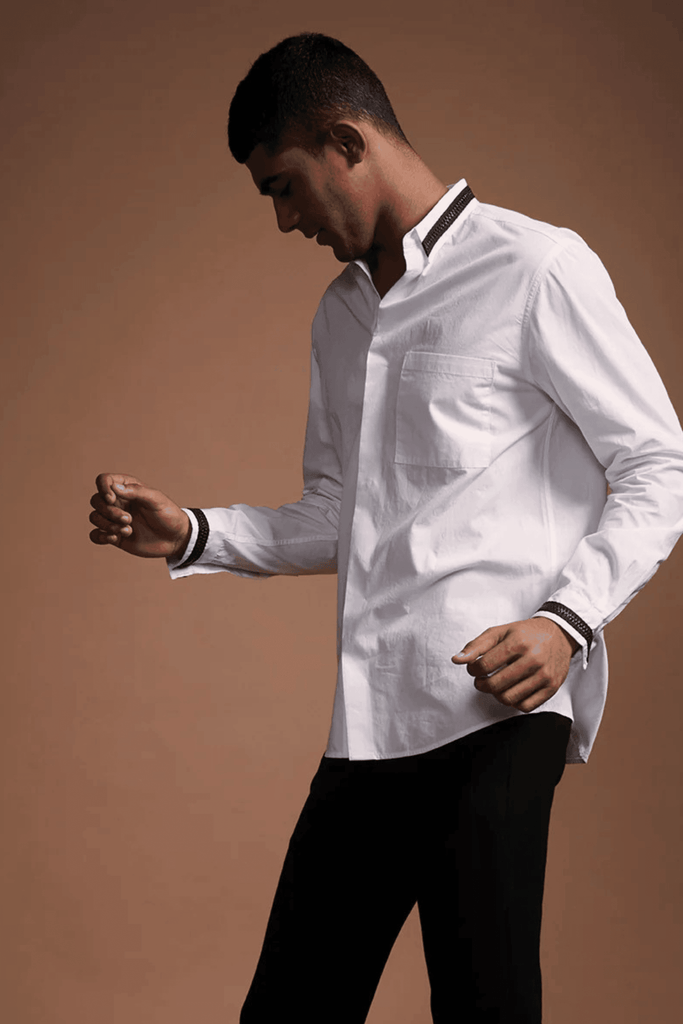 HAND TWISTED TAPED SHIRT - dash and dot dash and dot