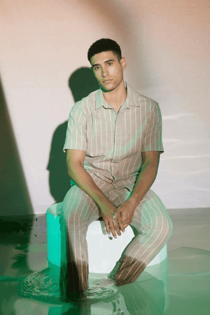 STRIPE HALF SLEEVE SET - dash and dot dash and dot