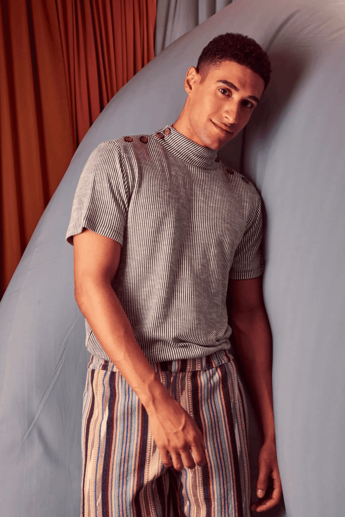 TWO SHOULDER PLACKET POLO - dash and dot dash and dot