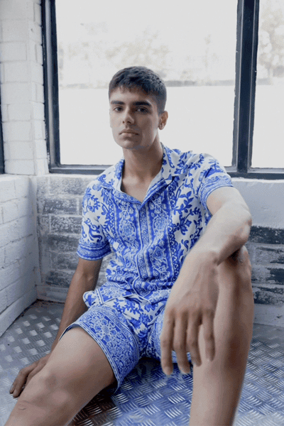 CERAMIC PRINT SHORTS SET - dash and dot