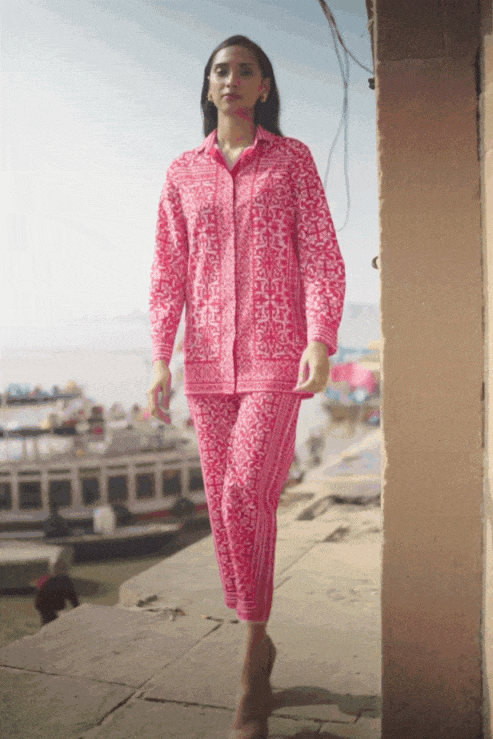 BAROQUE PORCELAIN PRINT PANT - dash and dot