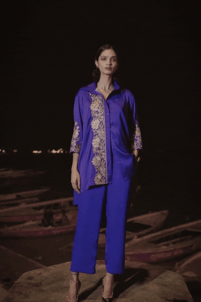 ASYMMETRIC EMBROIDERED TOP - dash and dot