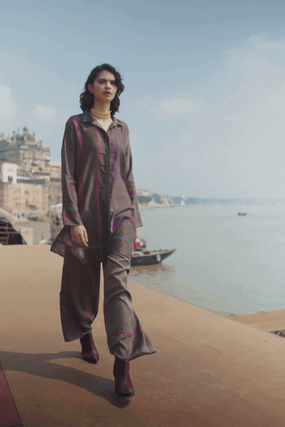 GEOMETRIC EMBROIDERED SHIRT - dash and dot