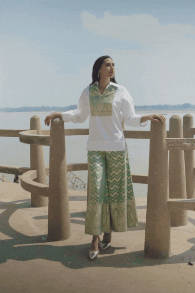 BROCADE BIB SHIRT - dash and dot