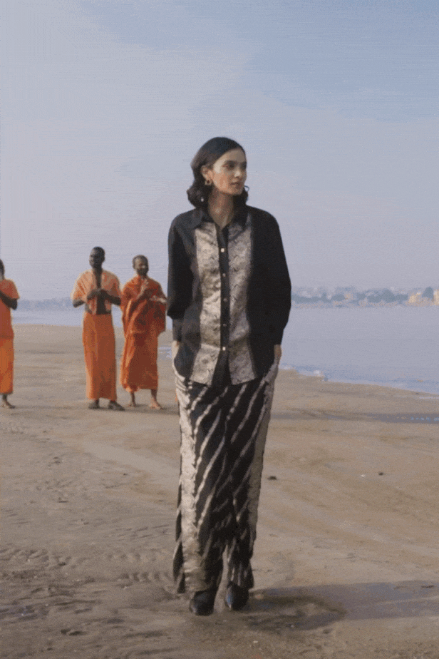 BROCADE BORDER PANT - dash and dot dash and dot