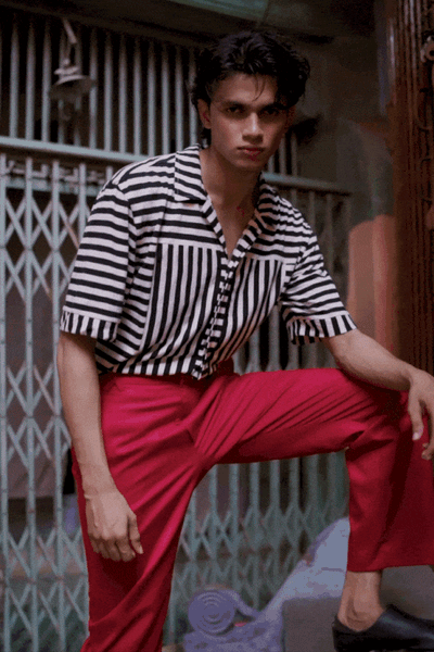 PLACED STRIPE SHIRT - dash and dot