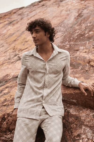 TILE PRINT SHIRT - dash and dot